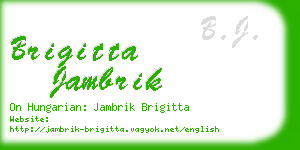 brigitta jambrik business card